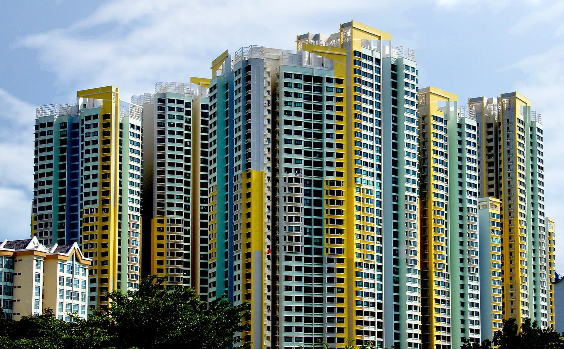 High-rise apartment blocks in Singapore